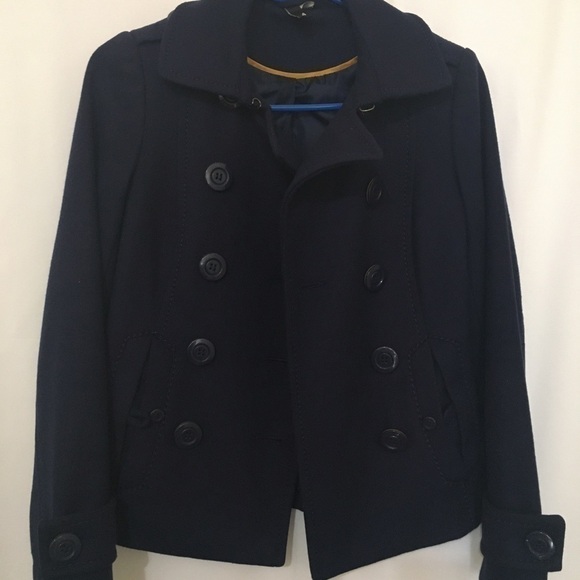 3/$28❤️Divided Navy blue button front short jacket size 4 - Picture 2 of 12
